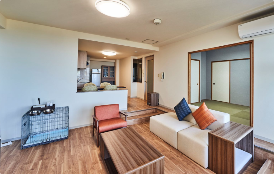 わんちゃん専用棟の写真